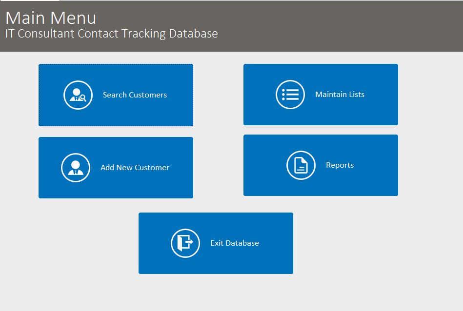 IT Consultant Contact Tracking Template Outlook Style | Contact Database
